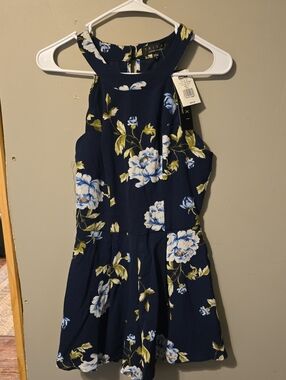Trixxi Navy Floral Romper